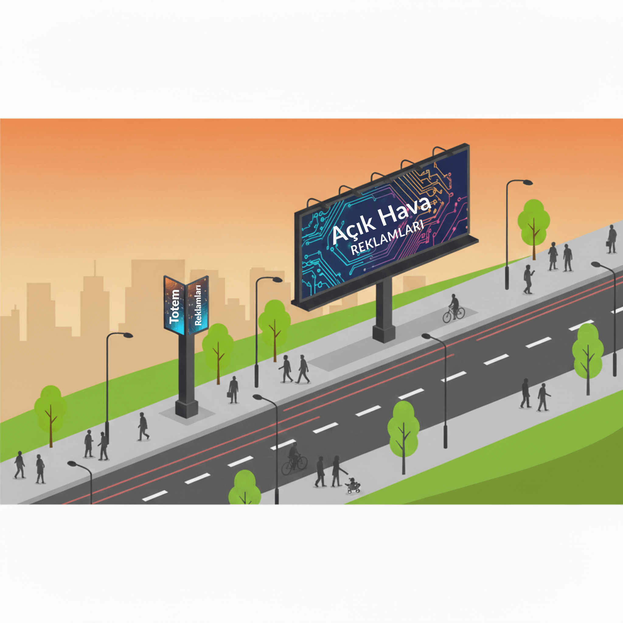 GRL Outdoor Totem ve Billboard Reklamları